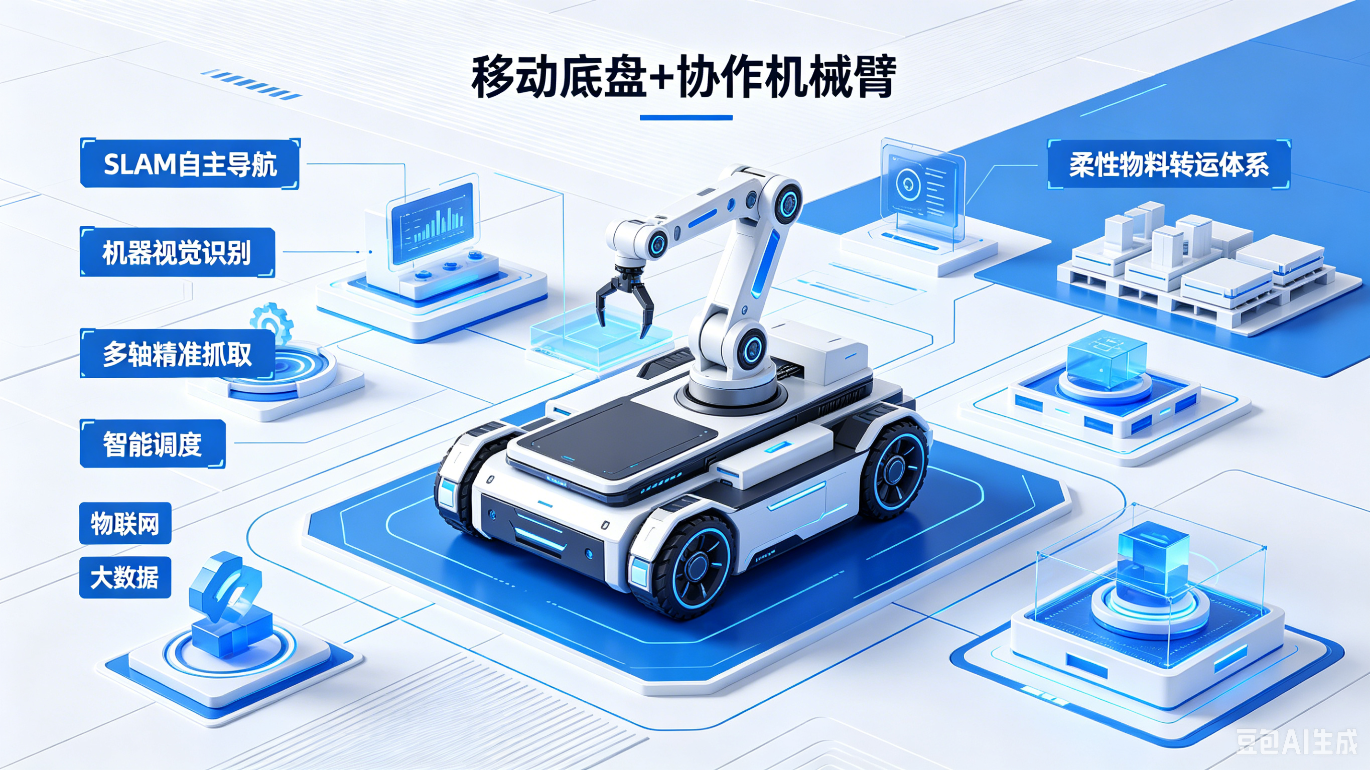 小型物料取放运送机器人解决方案