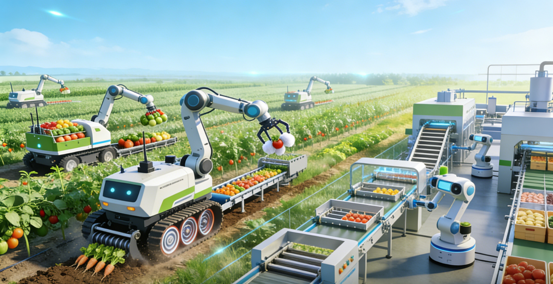 农智收・精加工 农业机器人收获加工一体化解决方案