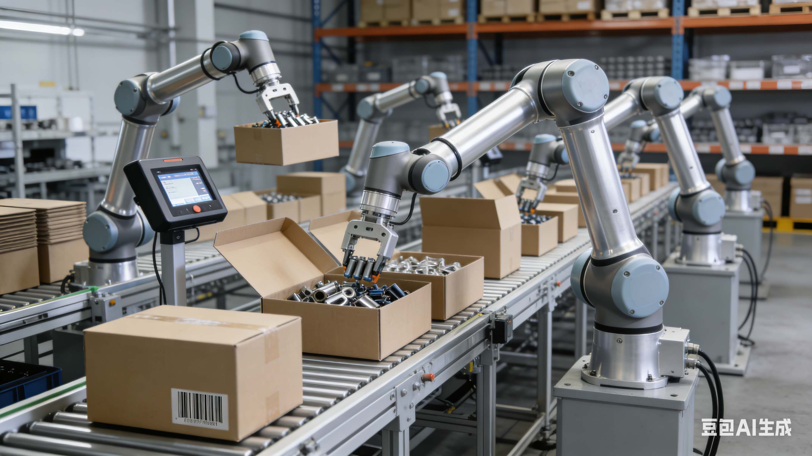 机器人在制造业替代人工（零件分类+包装）解决方案